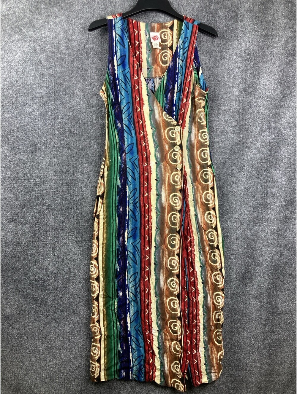 Vintage No Boundaries Womens Size 13/14 Colorful Aztec Tribal Tank Dress EUC